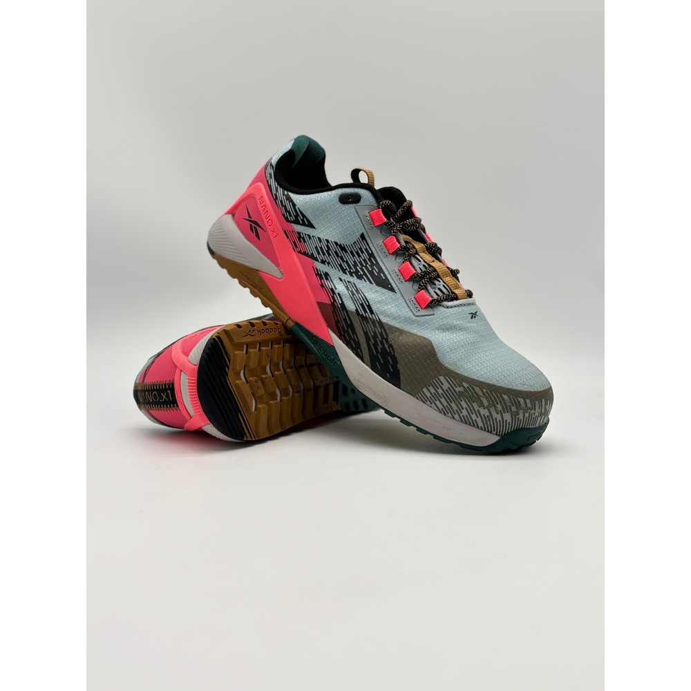 Reebok Work Nano X1 Adventure Composite Toe Shoes Pink Blue RB382 Womens 11.5W